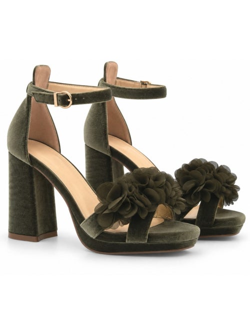 Sandalo con tacco materiale sintetico montevita - Kiabi