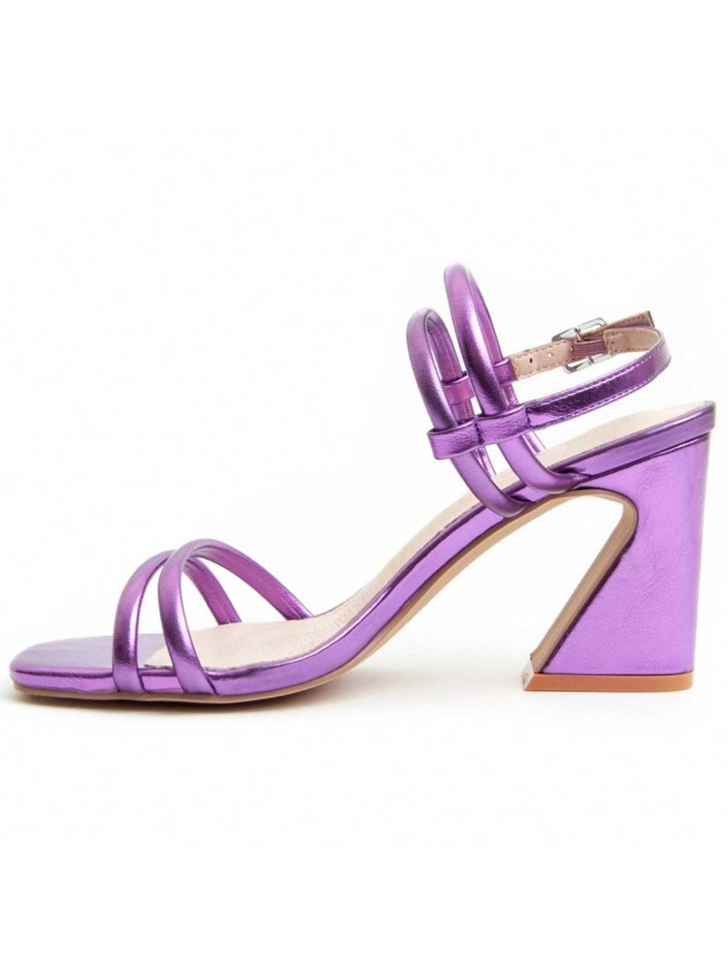 Sandalo Con Tacco Materiale Sintetico Montevita Viola - Kiabi