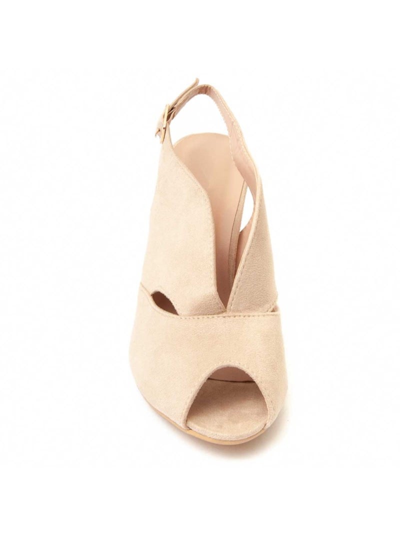 Sandalo con tacco tessuto montevita Beige - Kiabi