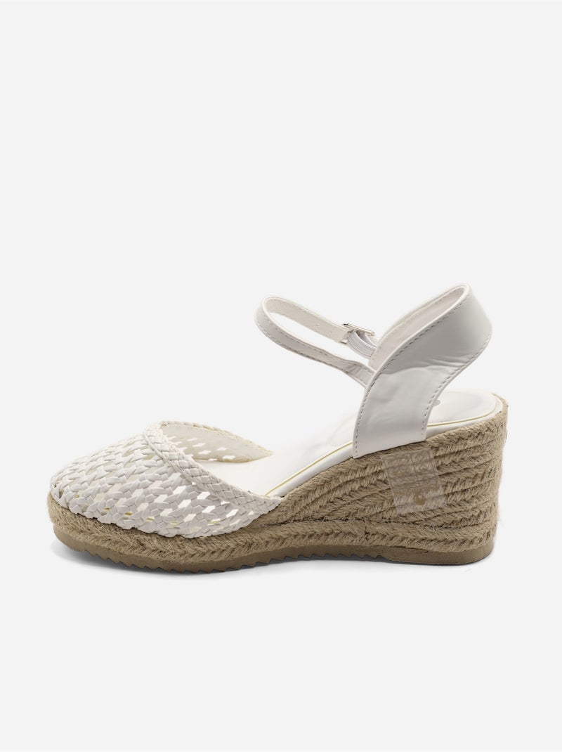 Sandalo con zeppa da infilare - C M Bianco - Kiabi