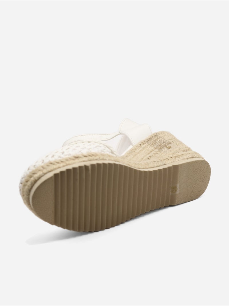 Sandalo con zeppa da infilare - C M Bianco - Kiabi