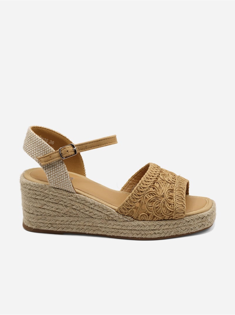 Sandalo con zeppa da infilare - C M Cammello - Kiabi