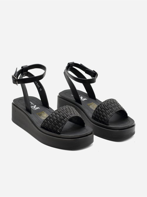 Sandalo con zeppa da infilare - C M - Kiabi