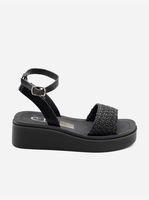 Sandalo con zeppa da infilare - C M - Kiabi