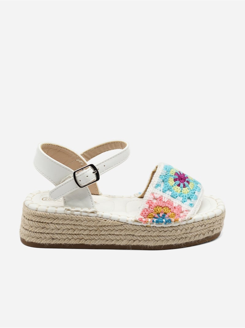 Sandalo con zeppa da infilare - Doremi Bianco - Kiabi