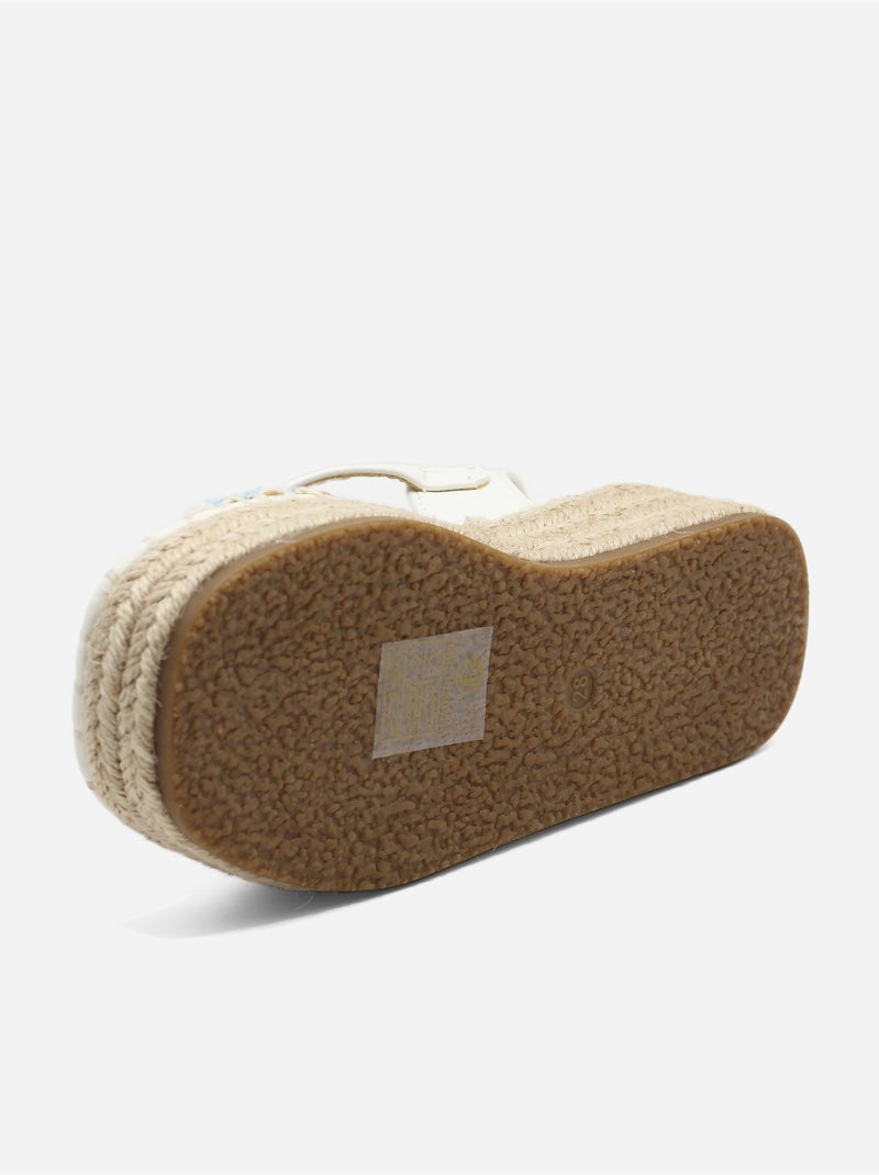 Sandalo con zeppa da infilare - Doremi Bianco - Kiabi