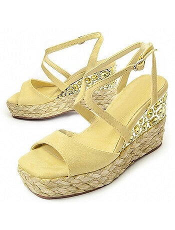 Sandalo Con Zeppa Montevita