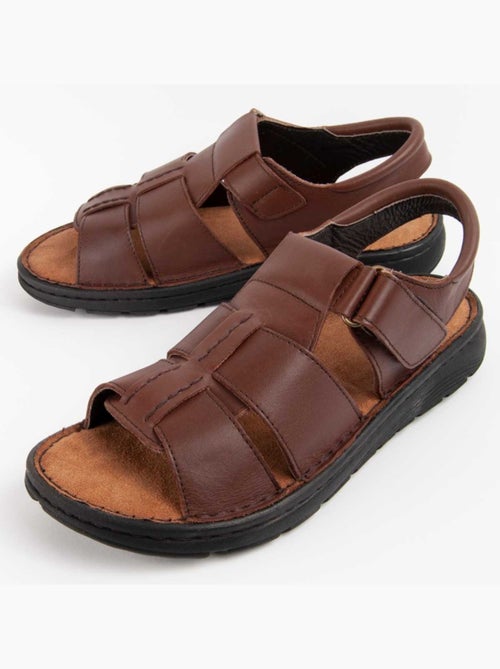 Sandalo Pelle Naturale Purapiel - Kiabi