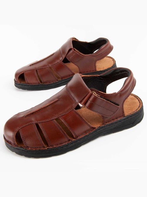 Sandalo Pelle Naturale Purapiel - Kiabi