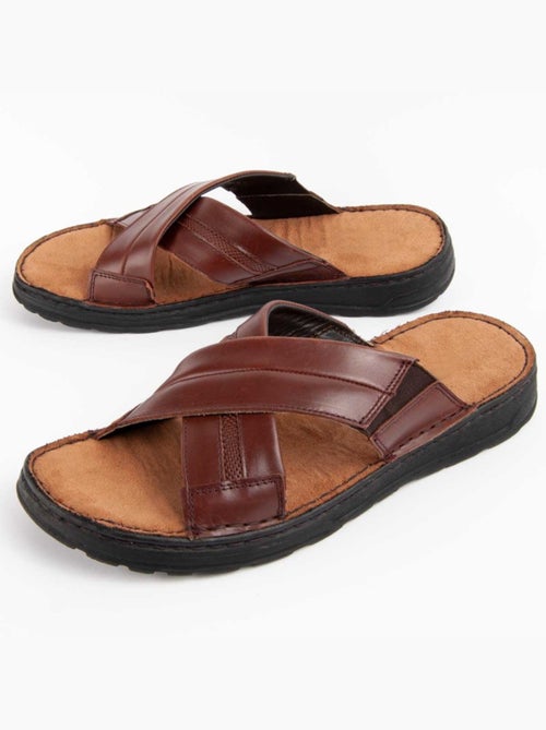 Sandalo Pelle Naturale Purapiel - Kiabi