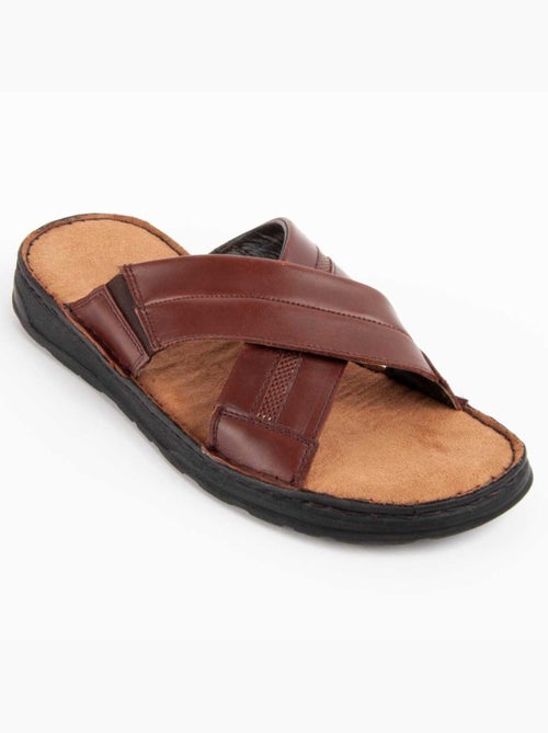 Sandalo Pelle Naturale Purapiel - Kiabi