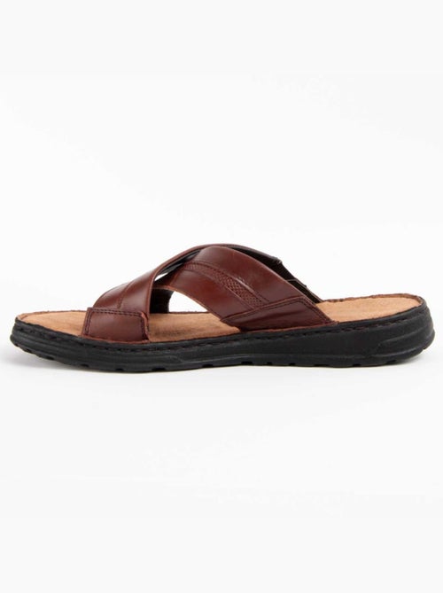 Sandalo Pelle Naturale Purapiel - Kiabi