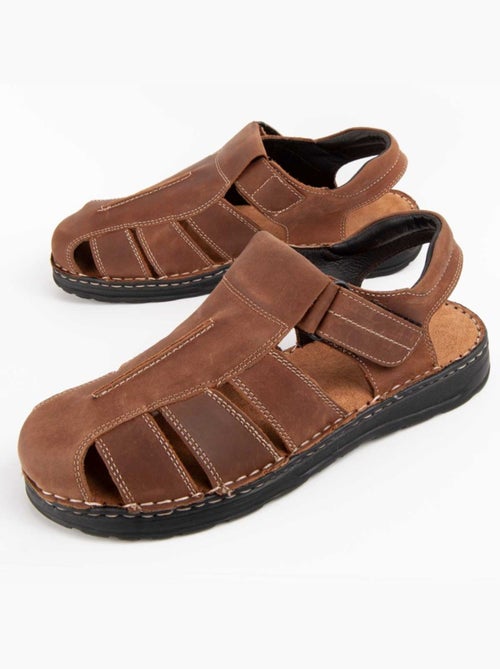 Sandalo Pelle Naturale Purapiel - Kiabi