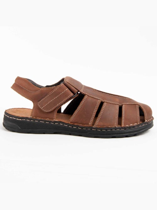 Sandalo Pelle Naturale Purapiel - Kiabi