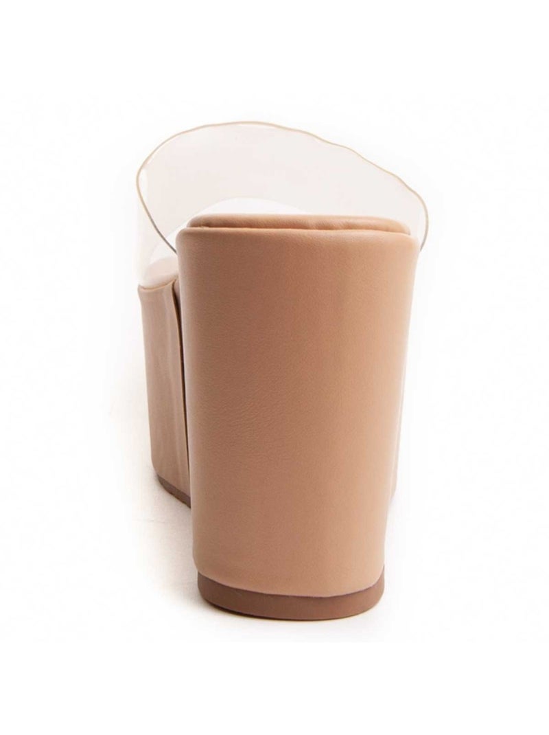 Sandalo Platform Materiale Sintetico Montevita Beige - Kiabi