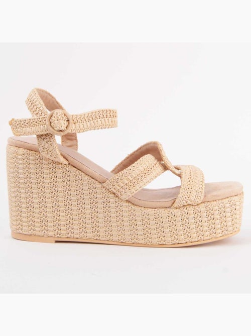 Sandalo Sparto Zeppa Materiale Sintetico Montevita - Kiabi