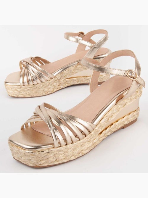 Sandalo Sparto Zeppa Materiale Sintetico Montevita - Kiabi