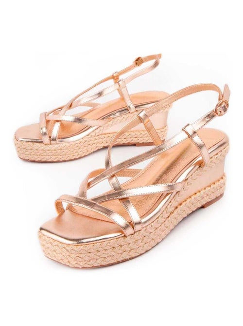 Sandalo Sparto Zeppa Materiale Sintetico Montevita - Kiabi