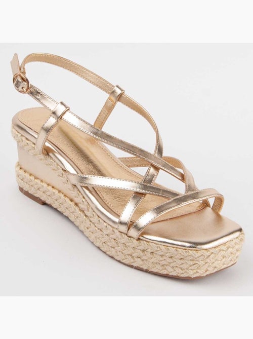 Sandalo Sparto Zeppa Materiale Sintetico Montevita - Kiabi