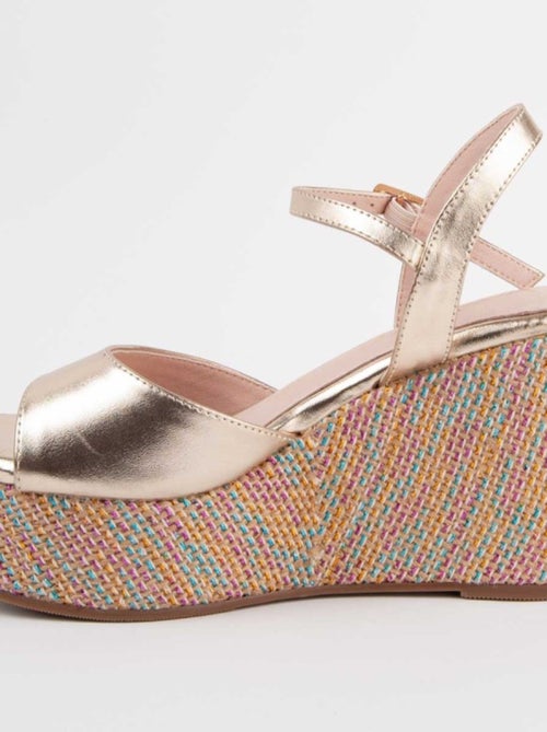 Sandalo Sparto Zeppa Materiale Sintetico Montevita - Kiabi