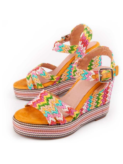 Sandalo Sparto Zeppa Materiale Sintetico Montevita - Kiabi