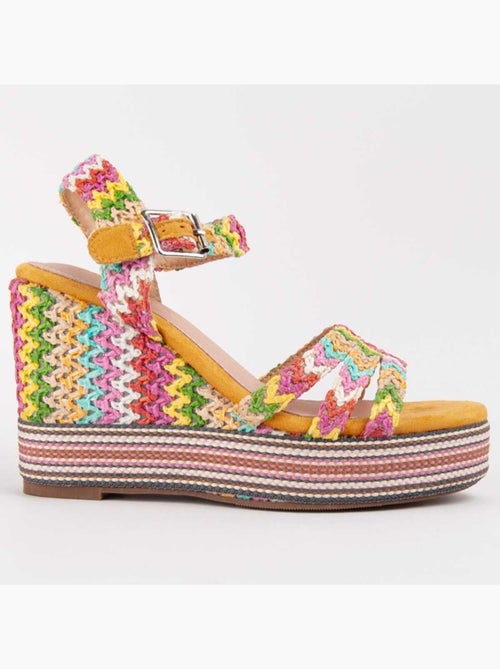 Sandalo Sparto Zeppa Materiale Sintetico Montevita - Kiabi