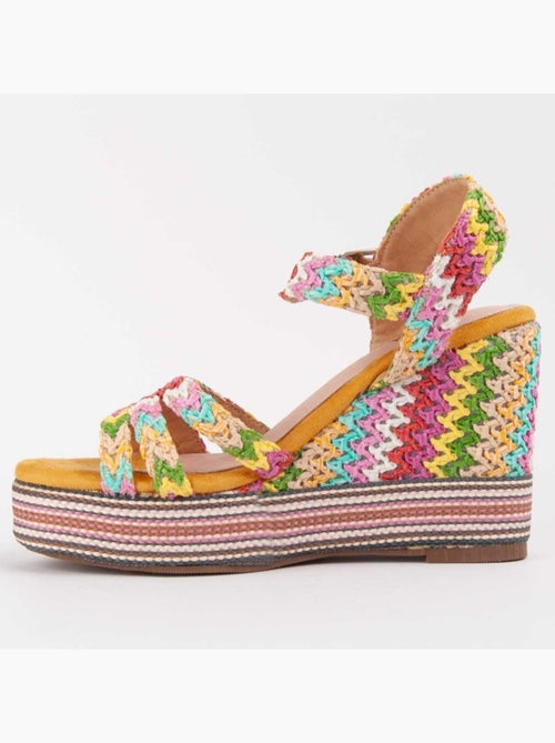 Sandalo Sparto Zeppa Materiale Sintetico Montevita - Kiabi