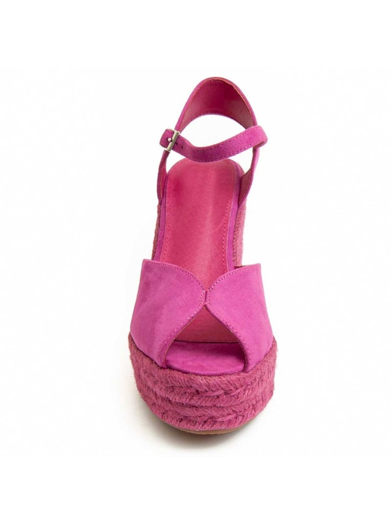 Sandalo Sparto Zeppa Materiale Sintetico Montevita Rosa - Kiabi