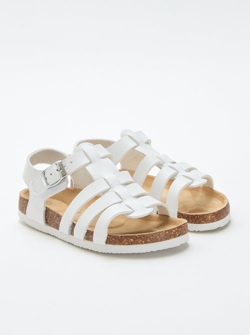 Sandalo stampato tinta unita in simil suede - Kiabi