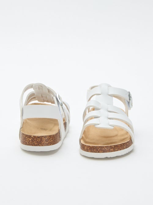 Sandalo stampato tinta unita in simil suede - Kiabi