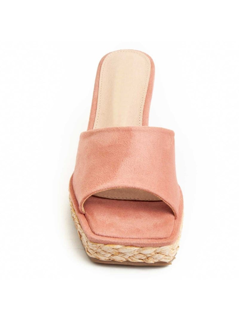 Sandalo Zeppa Materiale Sintetico Montevita Rosa - Kiabi