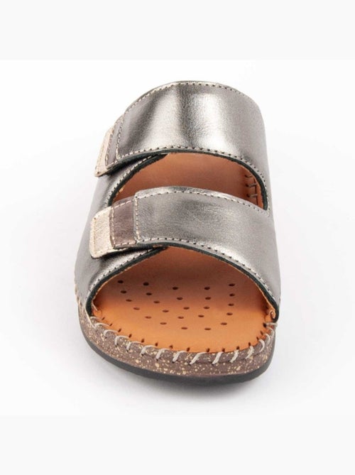 Sandalo Zeppa Pelle Naturale Purapiel - Kiabi