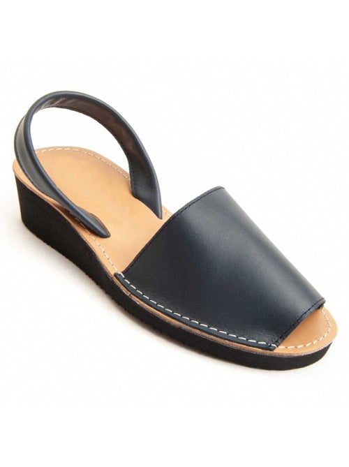 Sandalo Zeppa Pelle Naturale Purapiel - Kiabi