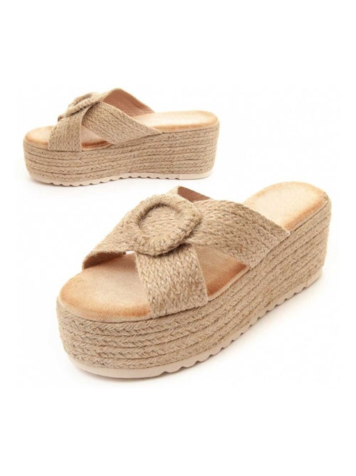 Sandalo Zeppa Tessuto Montevita - Kiabi