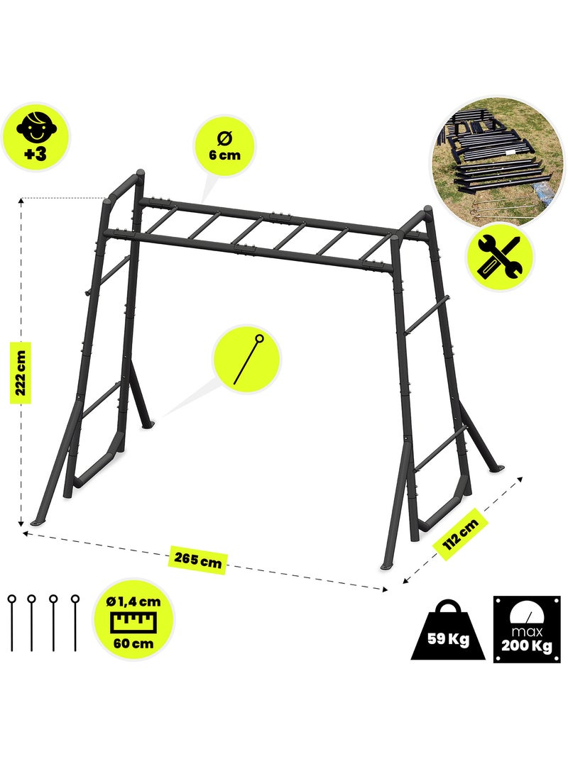 Sbarra da ginnastica hypermotion swing hyp21 per bambini e adulti Argento - Kiabi