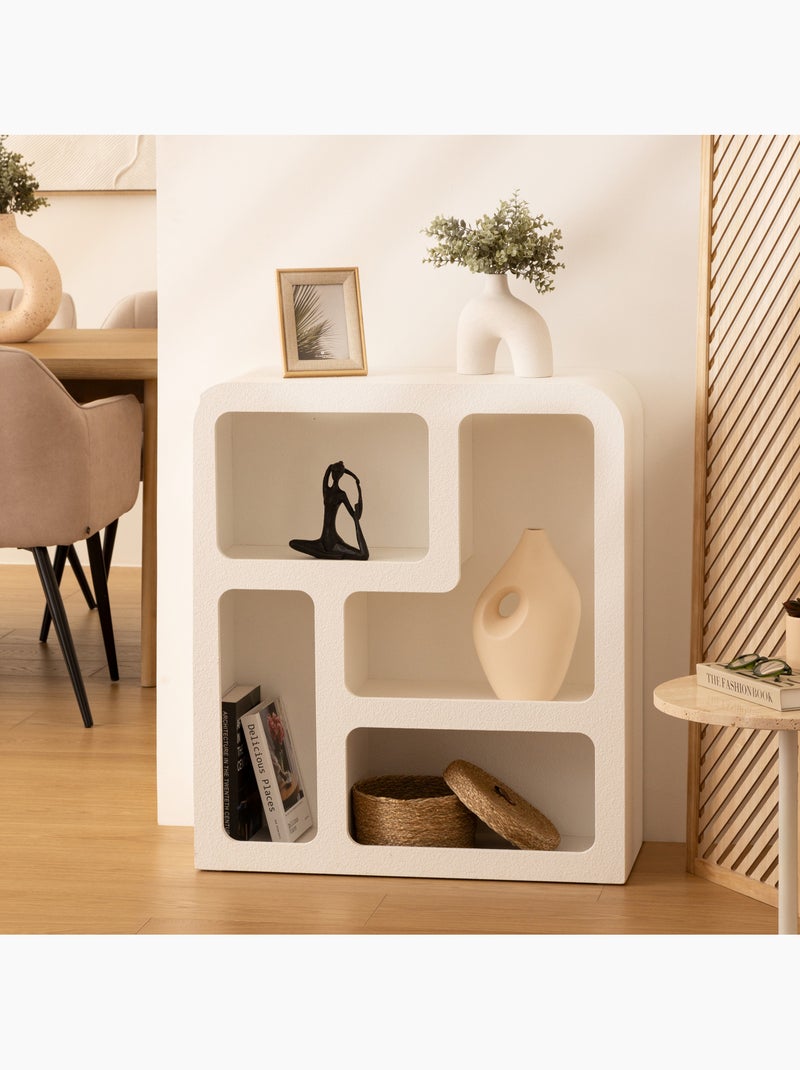 Scaffale in legno con 4 nicchie Bianco - Kiabi