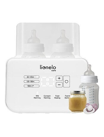 Scalda biberon Lionelo Thermup Double 6 in 1 - Riscalda due biberon - Veloce e intuitivo
