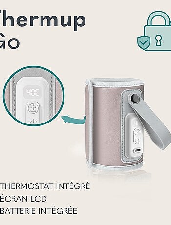 Scalda biberon portatile LIONELO Thermup Go - USB - Mantiene i biberon caldi fino a 24 ore - Senza B