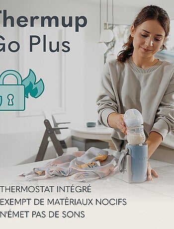 Scalda biberon portatile Lionelo Thermup Go Plus - Senza BPA - 38-50°C - Durata della batteria fino