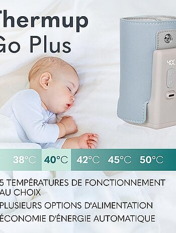 Scalda biberon portatile Lionelo Thermup Go Plus - Senza BPA - 38-50°C - Durata della batteria fino