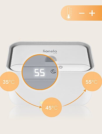 Scalda salviette umidificate LIONELO - 3 impostazioni di calore - Mantiene le salviette umide - Luce
