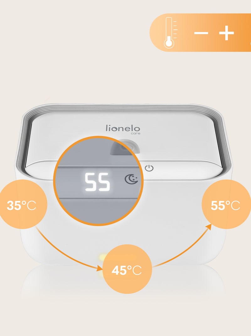 Scalda salviette umidificate LIONELO - 3 impostazioni di calore - Mantiene le salviette umide - Luce Bianco - Kiabi