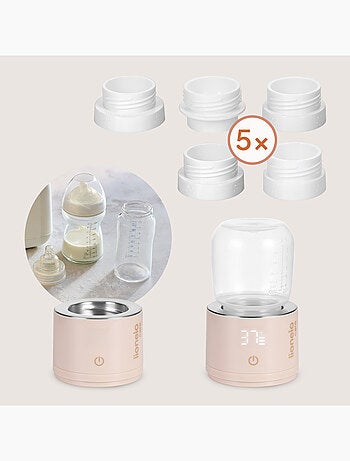Scaldabiberon senza fili LIONELO Thermup - 180 ml - 90 ml in 3 min - 37-50 °C - Adattatori universal