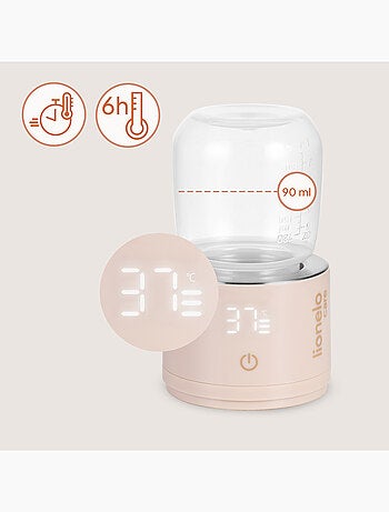 Scaldabiberon senza fili LIONELO Thermup - 180 ml - 90 ml in 3 min - 37-50 °C - Adattatori universal