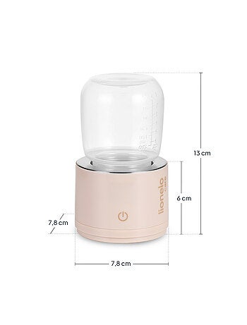 Scaldabiberon senza fili LIONELO Thermup - 180 ml - 90 ml in 3 min - 37-50 °C - Adattatori universal