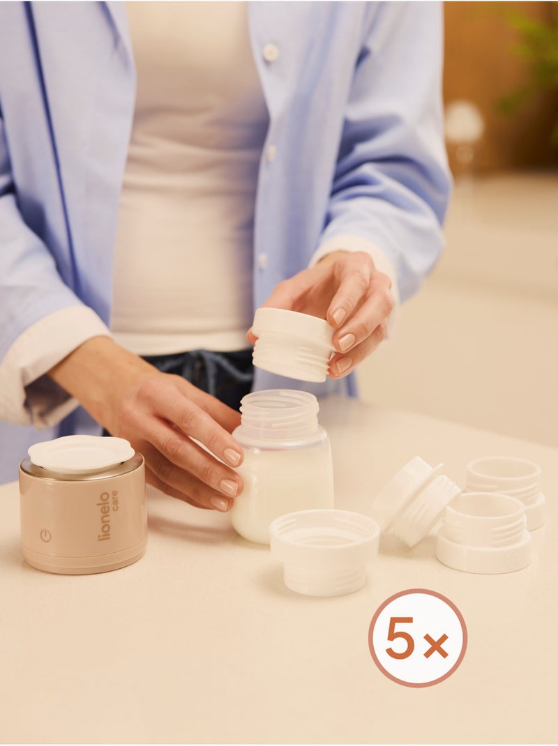 Scaldabiberon senza fili LIONELO Thermup - 180 ml - 90 ml in 3 min - 37-50 °C - Adattatori universal Beige - Kiabi