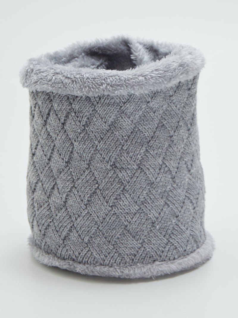 Scaldacollo foderato in pile Grigio - Kiabi