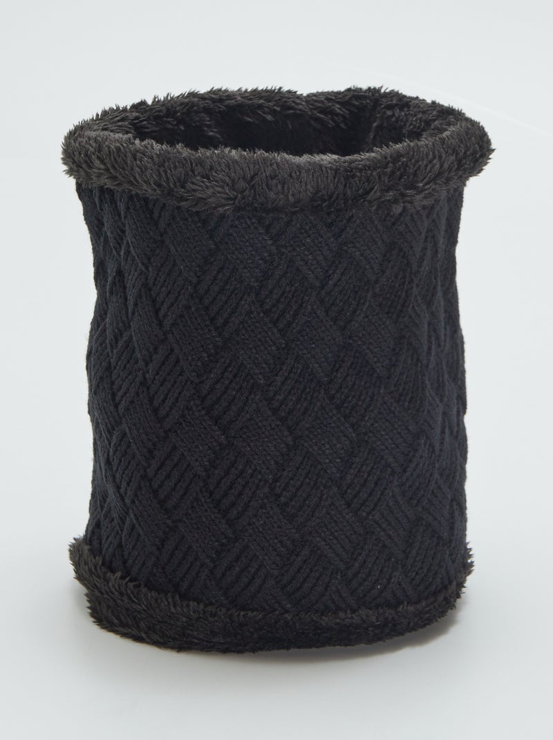 Scaldacollo foderato in pile Nero - Kiabi