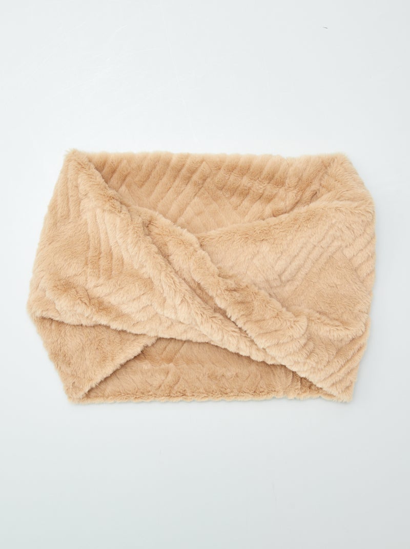 Scaldacollo in finta pelliccia MARRONE - Kiabi