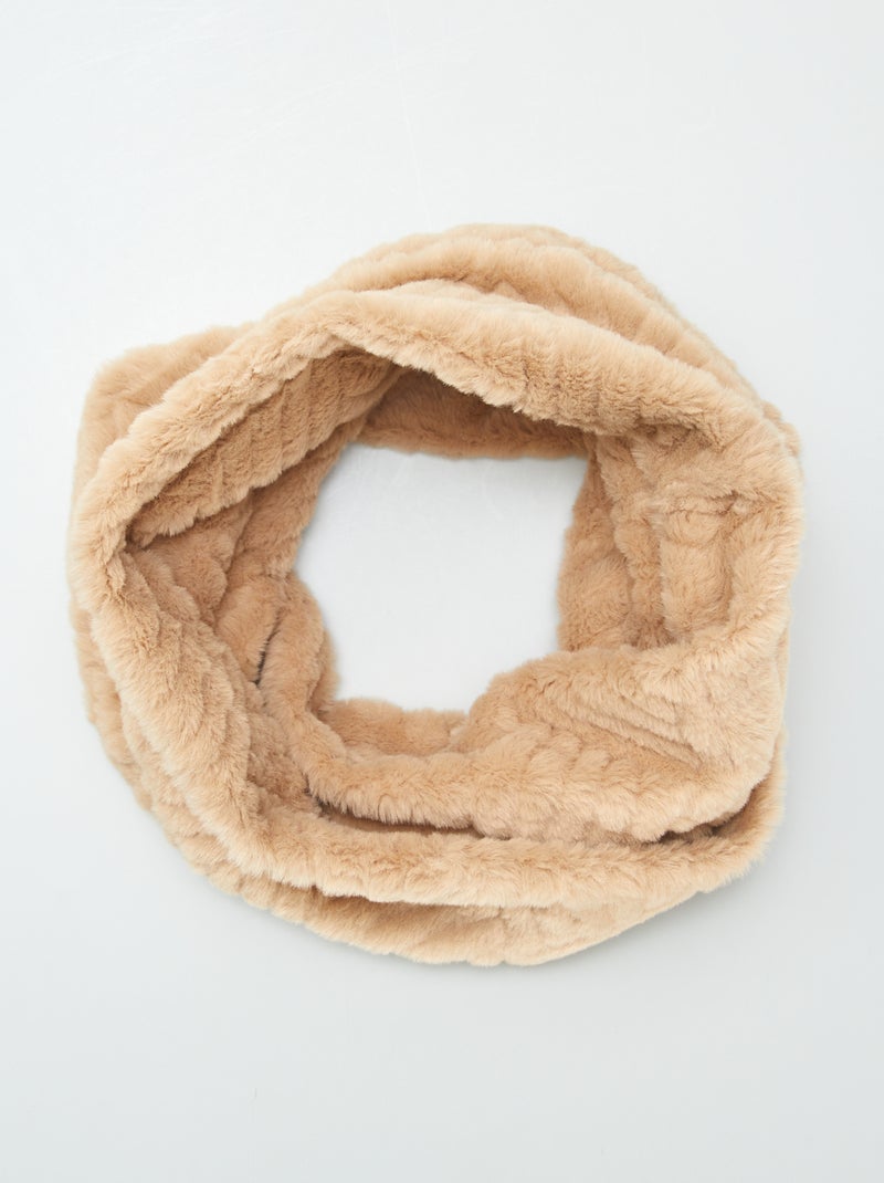 Scaldacollo in finta pelliccia MARRONE - Kiabi